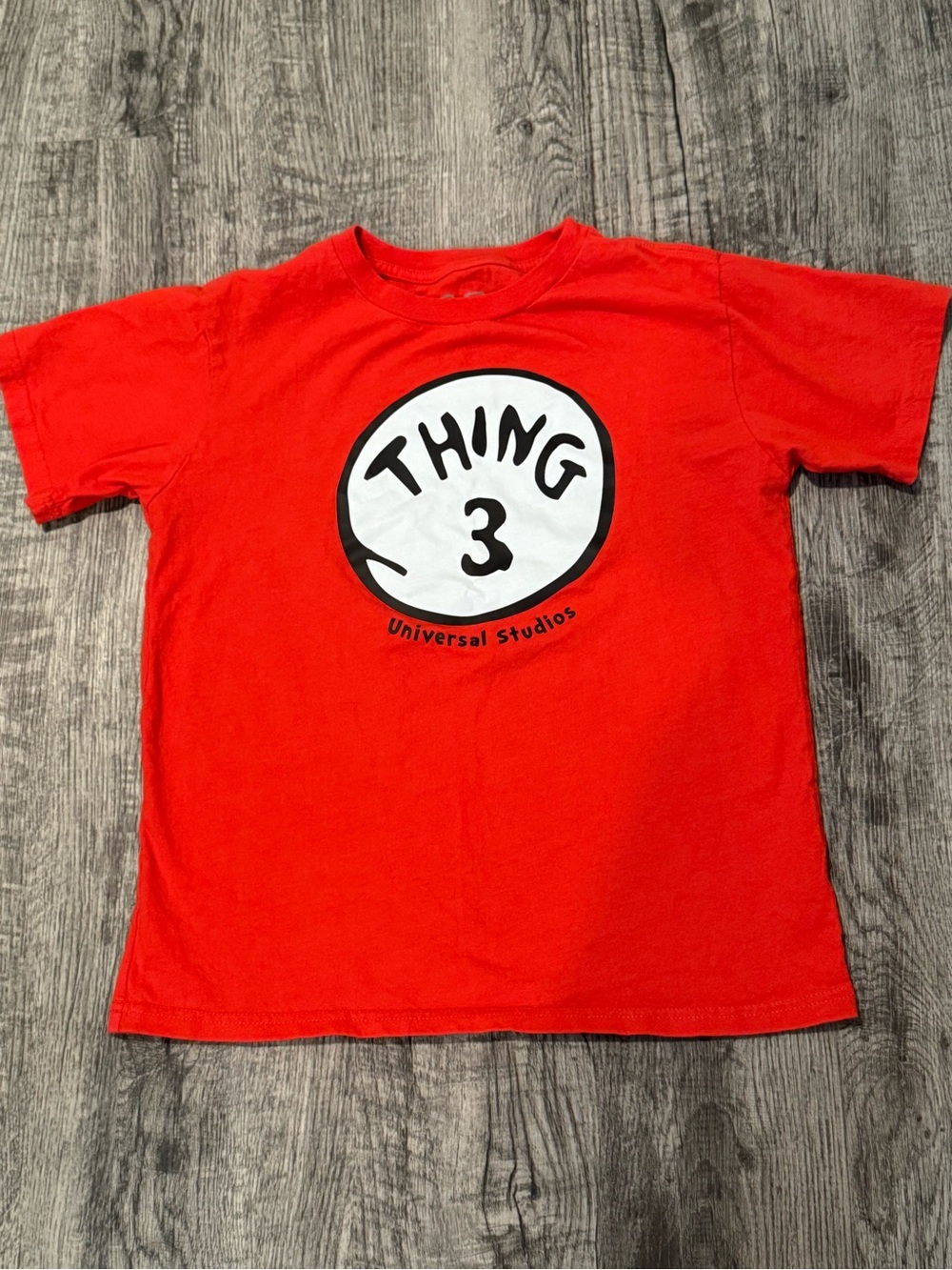 “Thing 3” youth short-sleeve red tee